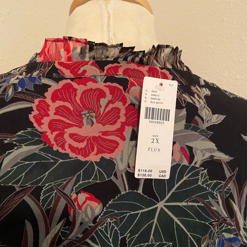 Anthropologie Plus Elena Ruffle Blouse - Picture 10 of 12
